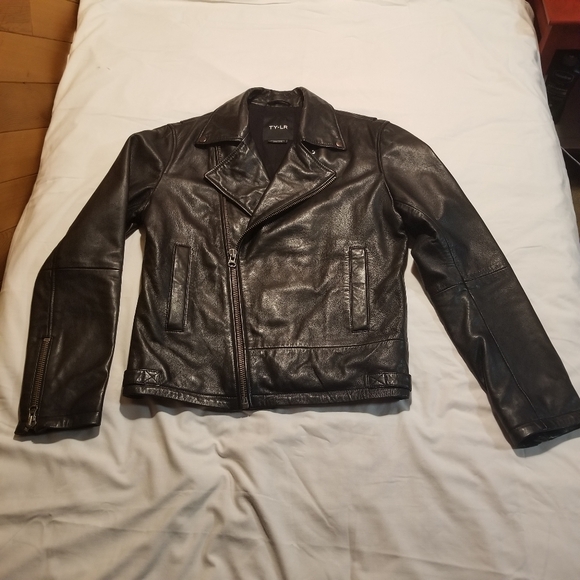 TY-LR Men's Leather Jacket Black - Picture 3 of 10